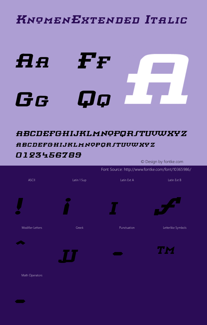 KnomenExtended Italic Rev. 003.000图片样张