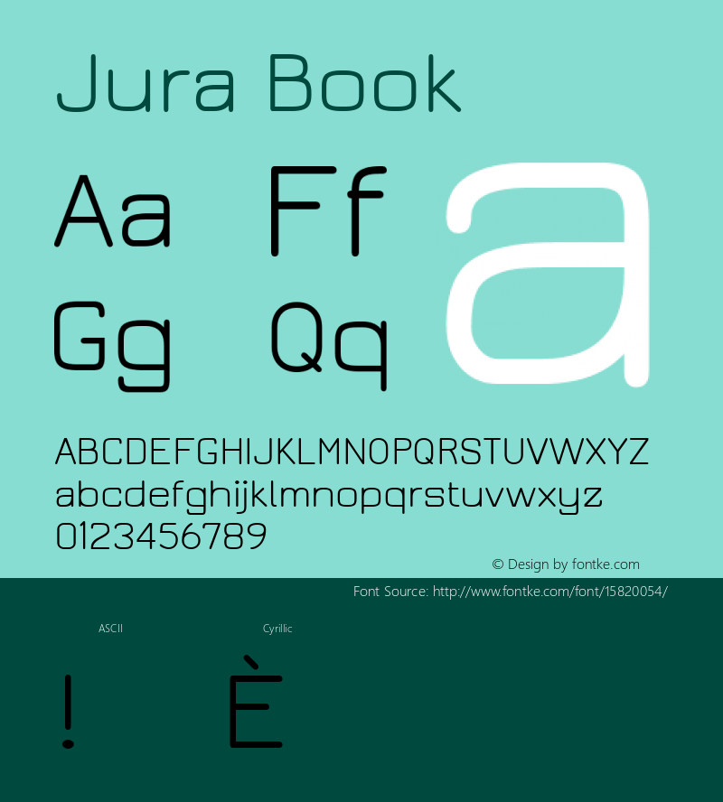Jura Book Version 2.5 ; ttfautohint (v1.4.1)图片样张