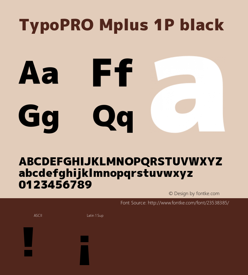 TypoPRO Mplus 1P black 图片样张