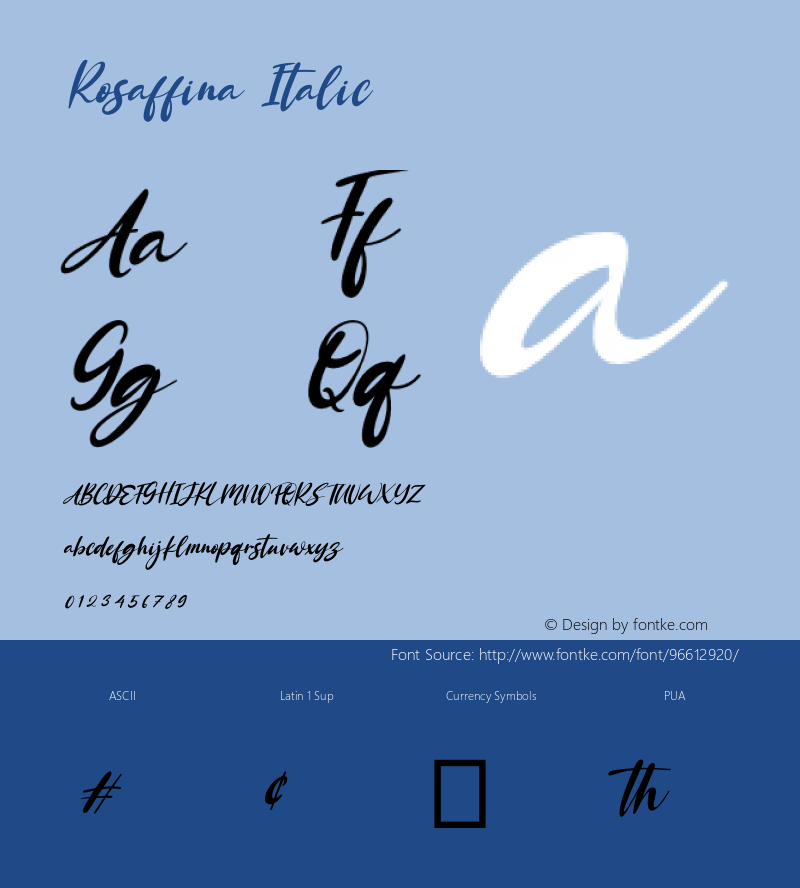 Rosaffina Italic Version 1.00;October 16, 2020;FontCreator 12.0.0.2563 64-bit图片样张