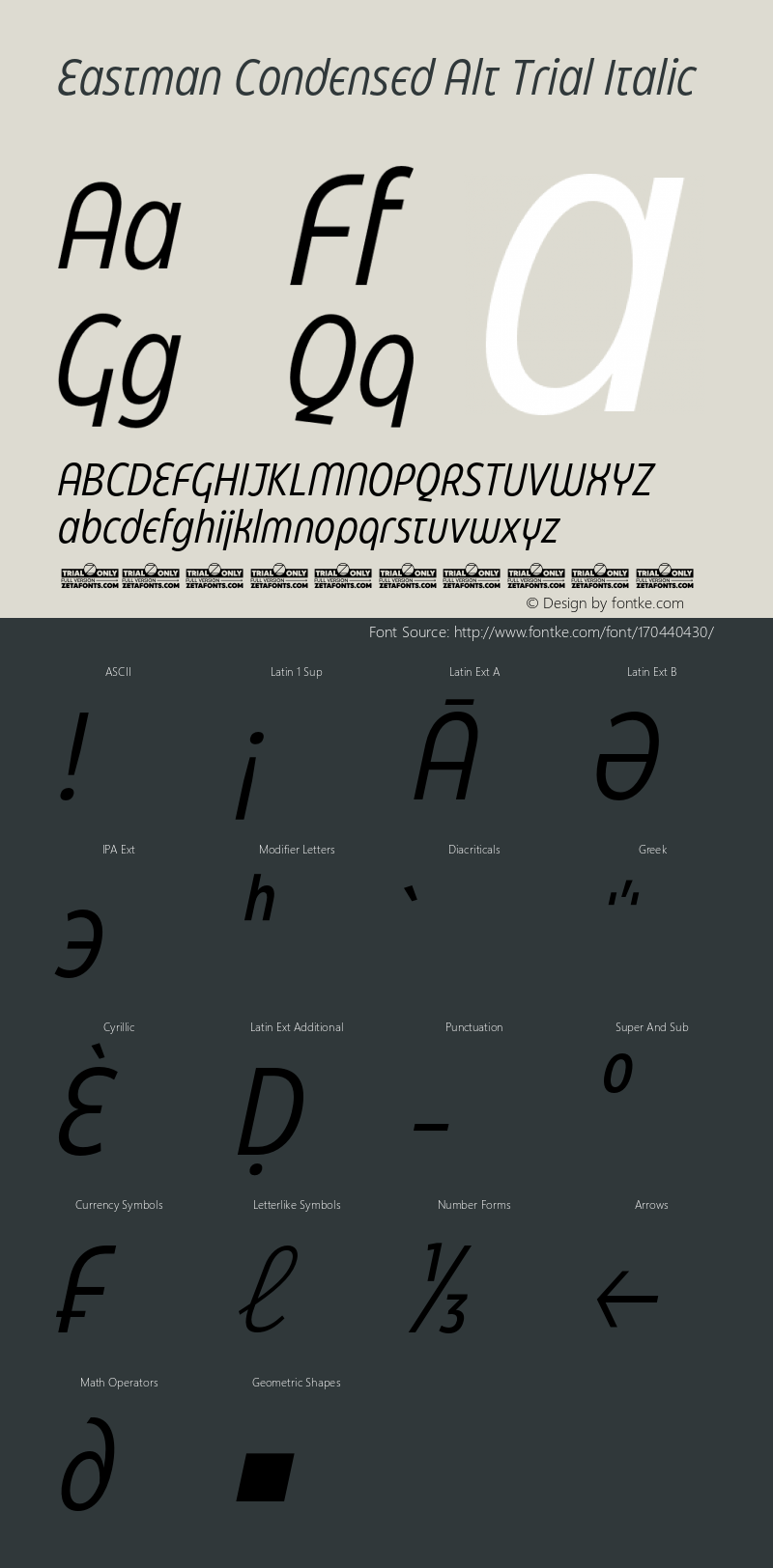 Eastman Cnd Alt Trial Ita Version 3.001;hotconv 1.0.109;makeotfexe 2.5.65596图片样张