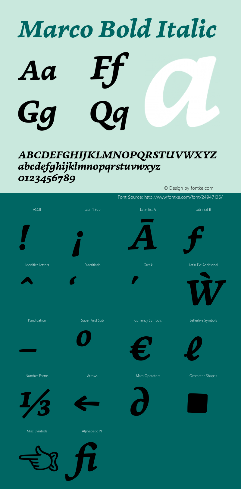 Marco Bold Italic Version 1.001;PS 001.001;hotconv 1.0.70;makeotf.lib2.5.58329图片样张