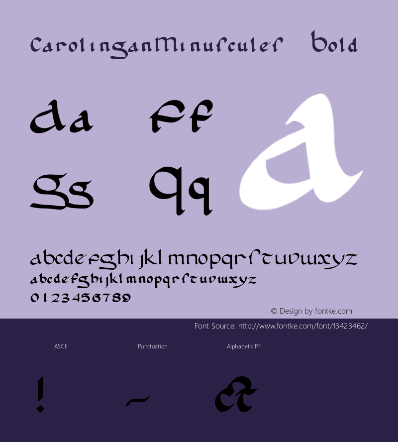 CarolinganMinuscules Bold Version 001.000图片样张