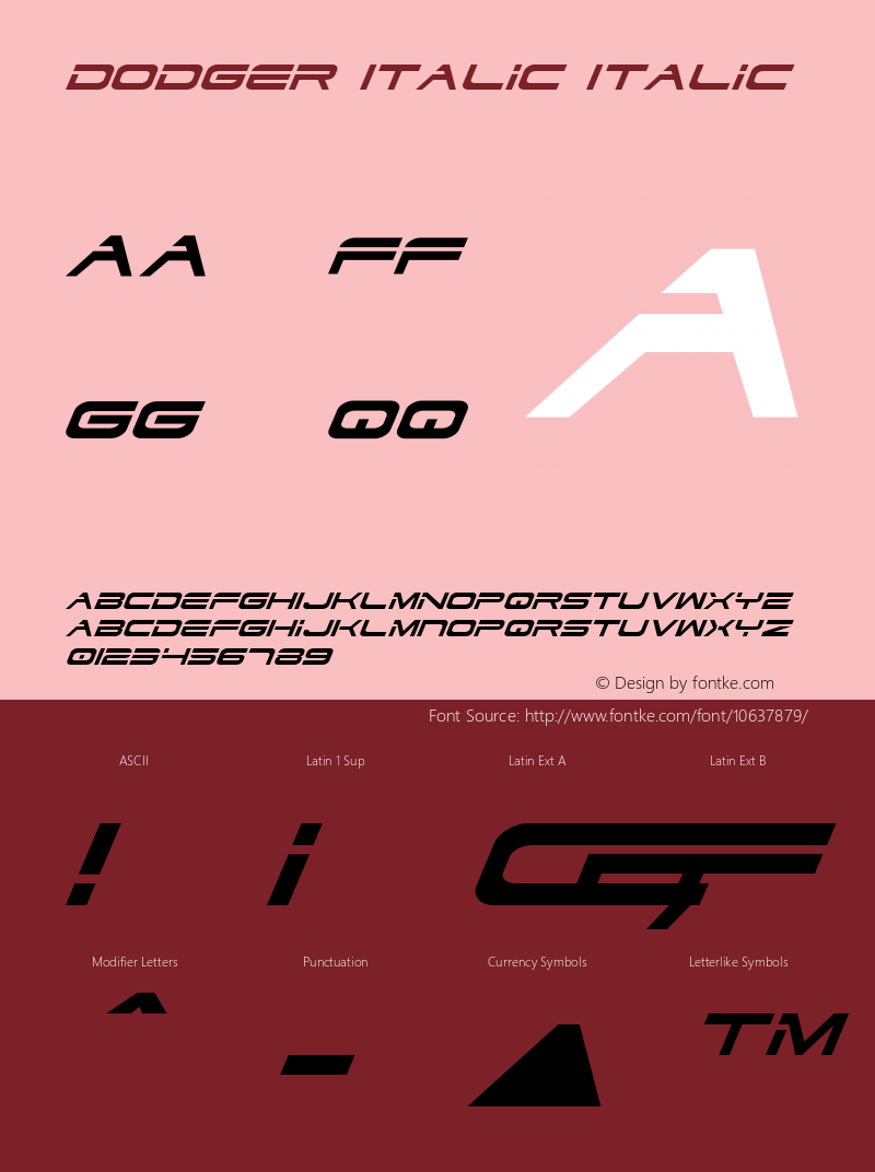 Dodger Italic Italic 2图片样张