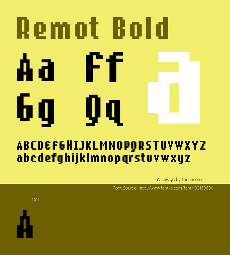Remot Bold Version 1.00图片样张