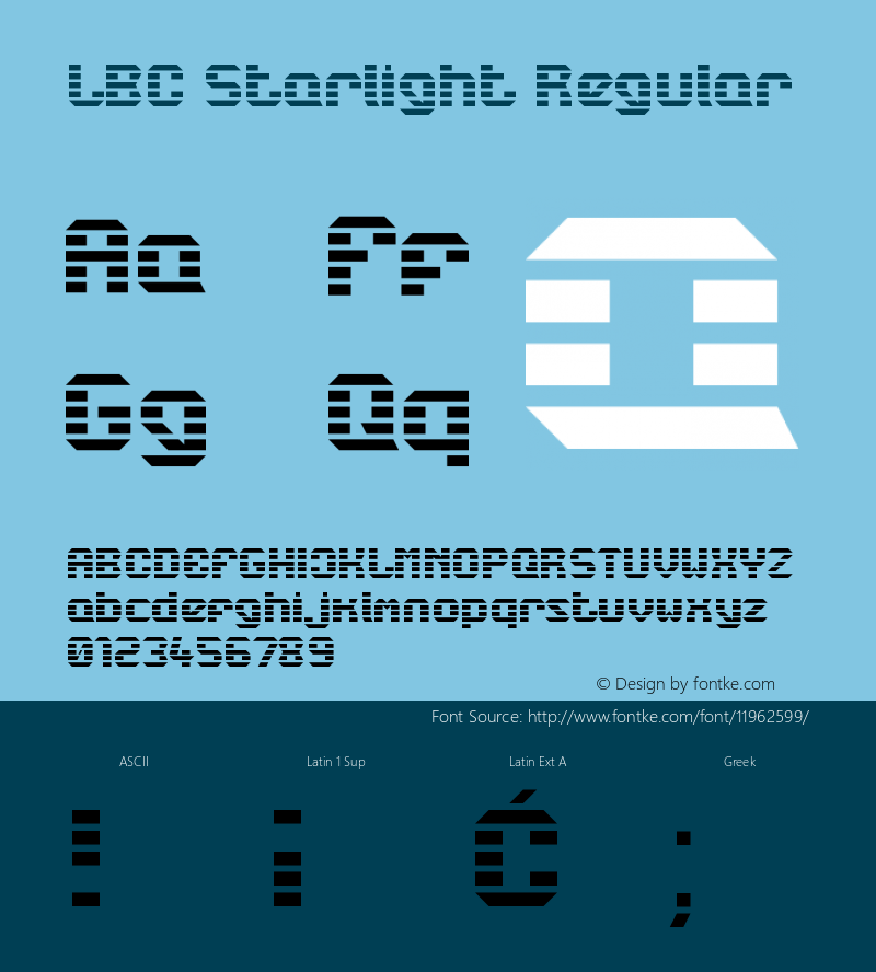 LBC Starlight Regular Version 1.00, Dec. 2003图片样张