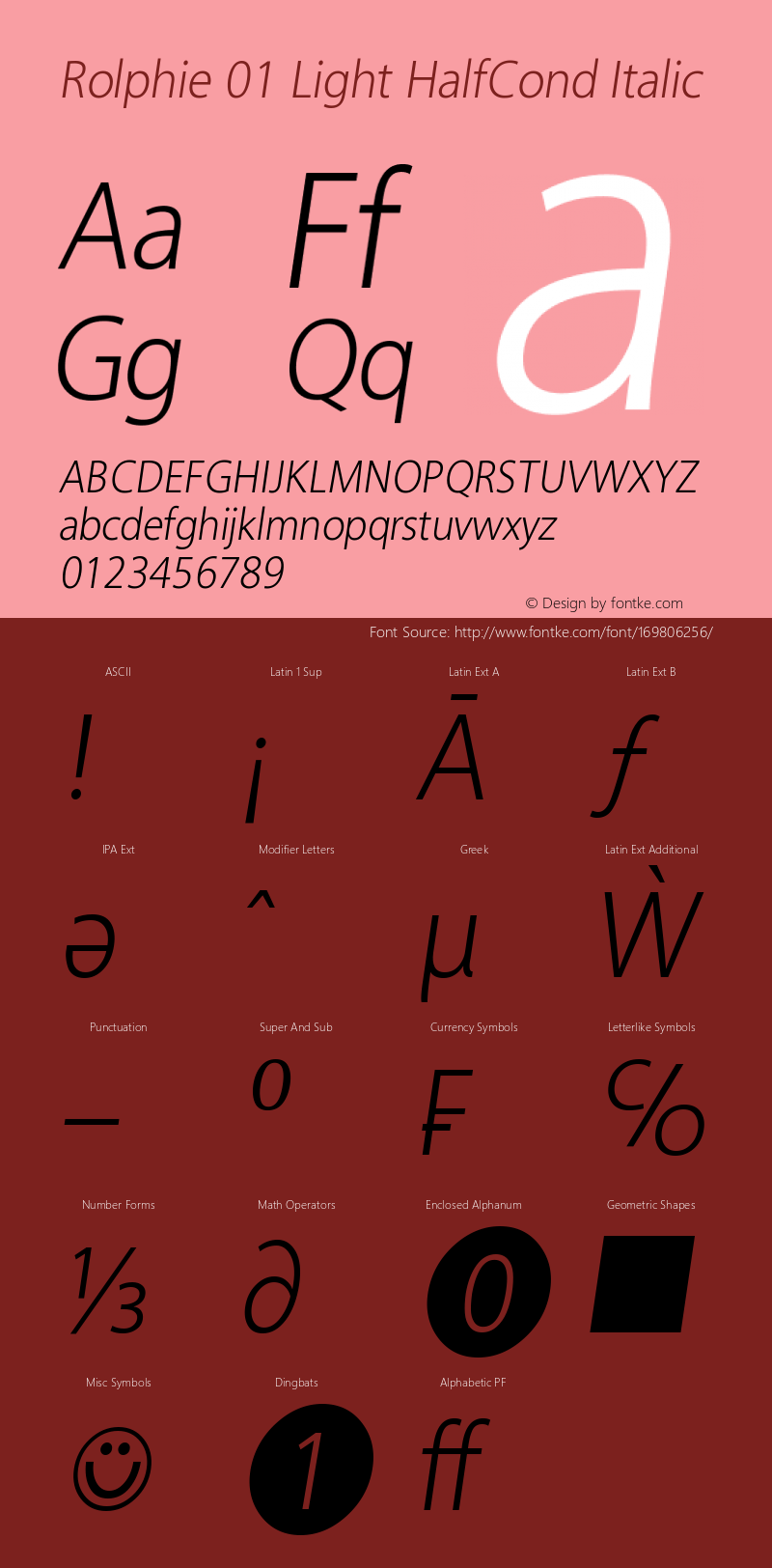 Rolphie Light HalfCond Italic Version 1.000 2019 initial release | web-TT图片样张