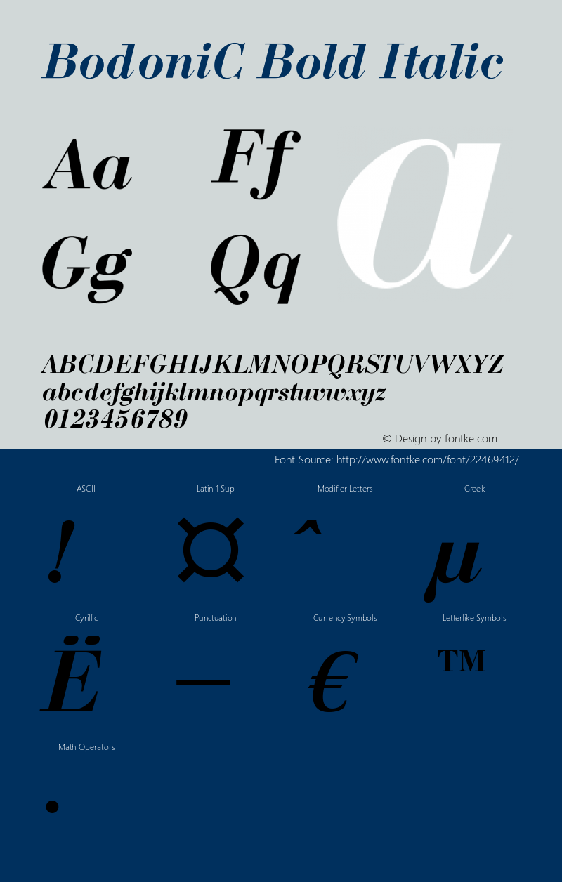 BodoniC-BoldItalic OTF 1.0;PS 001.000;Core 116;AOCW 1.0 161图片样张