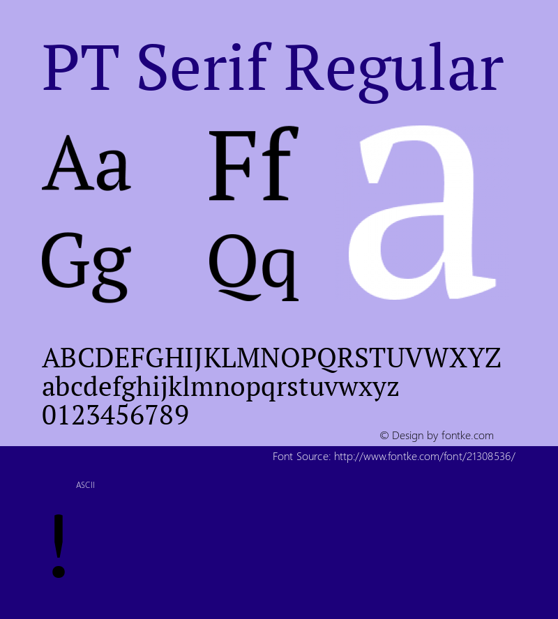 PT Serif Regular 图片样张