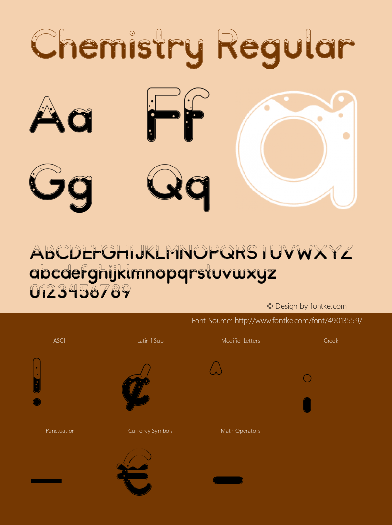 Chemistry Version 1.00;December 13, 2019;FontCreator 11.5.0.2422 64-bit图片样张