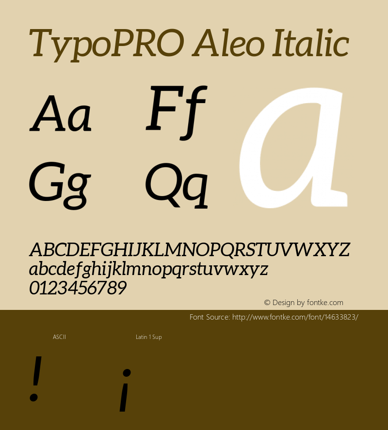 TypoPRO Aleo Italic Version 1.1图片样张