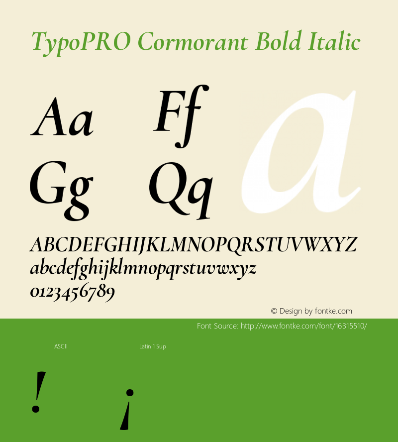 TypoPRO Cormorant Bold Italic Version 2.001图片样张