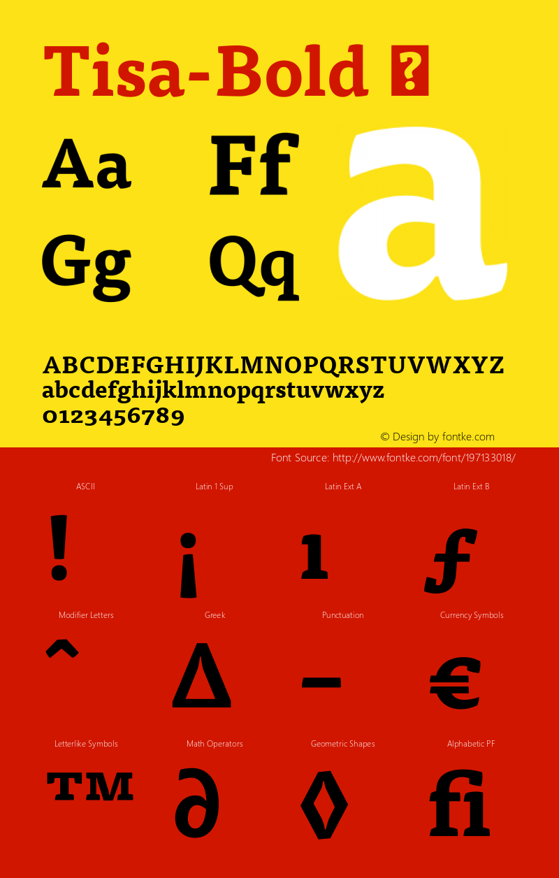 ☞Tisa-Bold Version 7.504; 2008;com.myfonts.easy.fontfont.tisa.bold.wfkit2.version.3asV图片样张