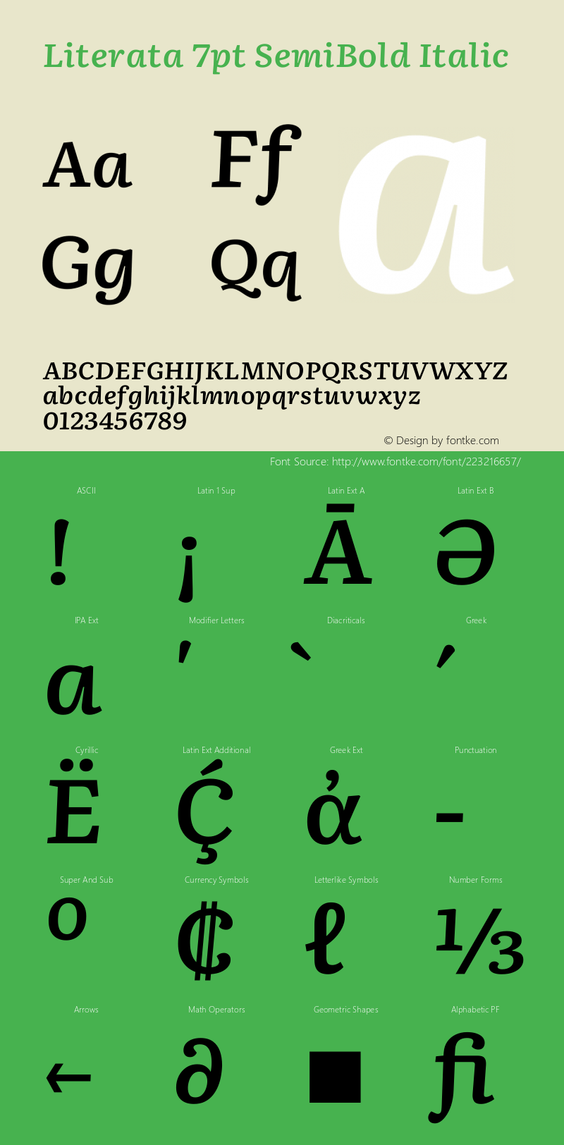 Literata 7pt SemiBold Italic Version 3.002图片样张