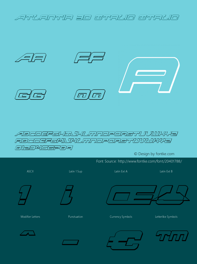 Atlantia 3D Italic 001.000图片样张