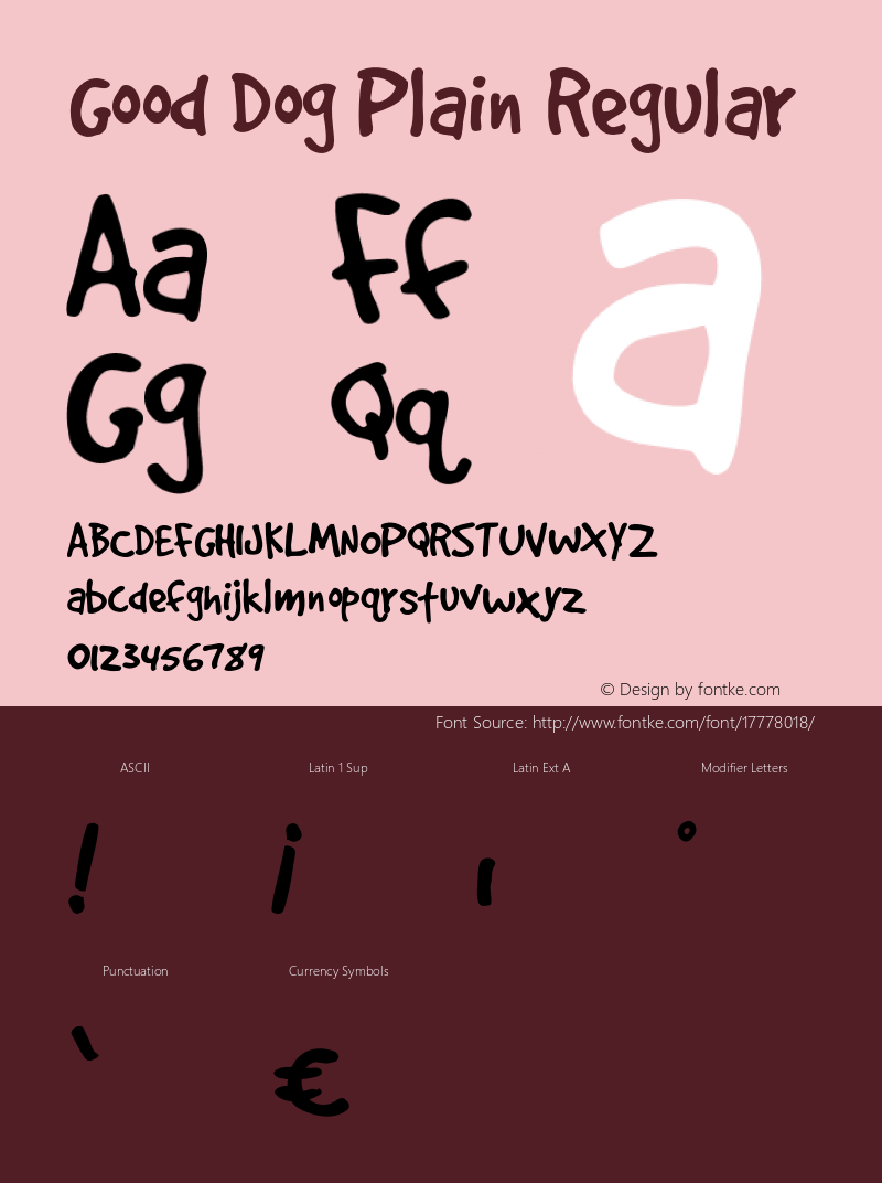 Good Dog Plain Regular Version 1.000;com.myfonts.easy.fonthead.good-dog.plain.wfkit2.version.3cAB图片样张