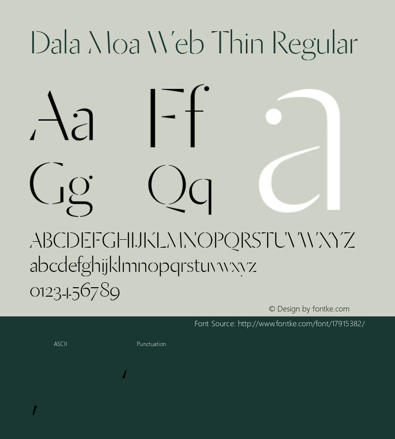 Dala Moa Web Thin Regular Version 1.1 2013图片样张