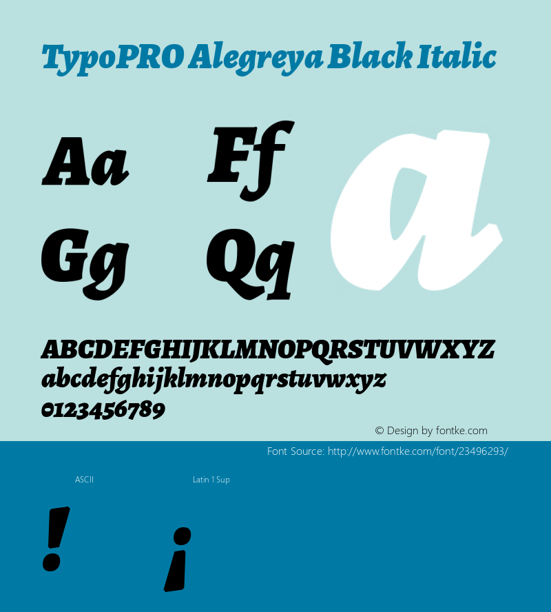 TypoPRO Alegreya Black Italic Version 1.004图片样张