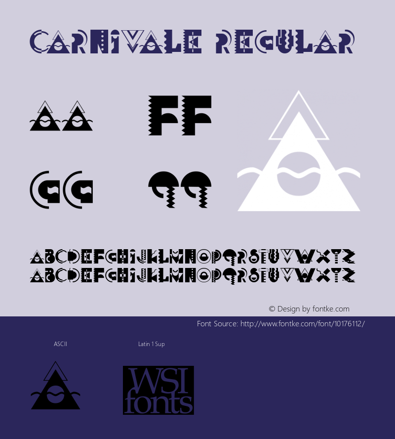 Carnivale Regular Macromedia Fontographer 4.1 6/29/96图片样张