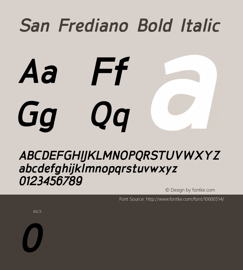 San Frediano Bold Italic Version 1.000图片样张