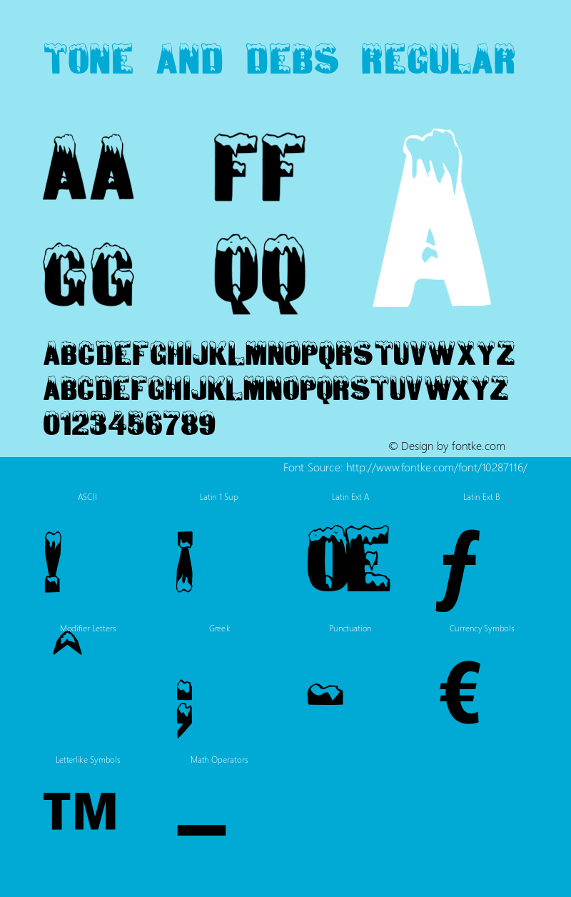 Tone And Debs Regular OTF 1.000;PS 001.025;Core 1.0.29图片样张
