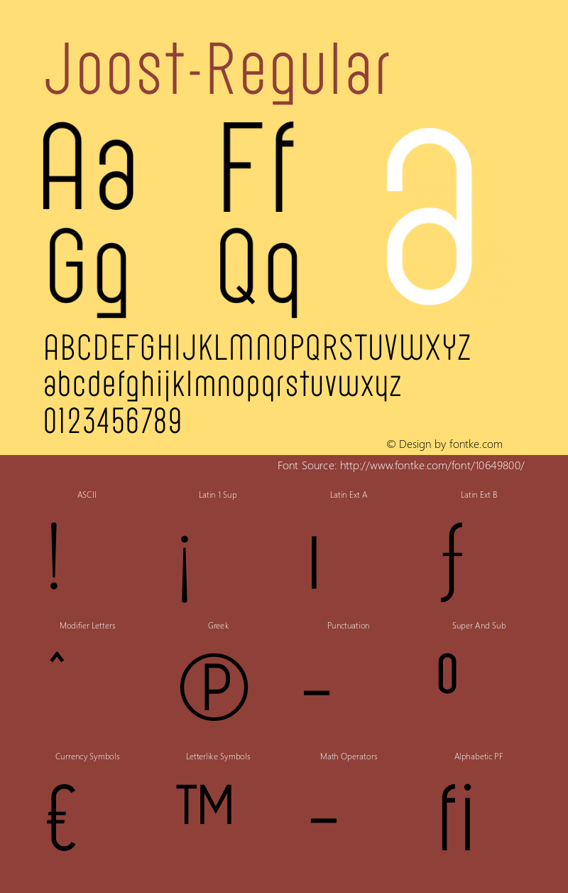 Joost-Regular ☞ Version 2.005;com.myfonts.easy.typeotones.joost.regular.wfkit2.version.3Rbt图片样张