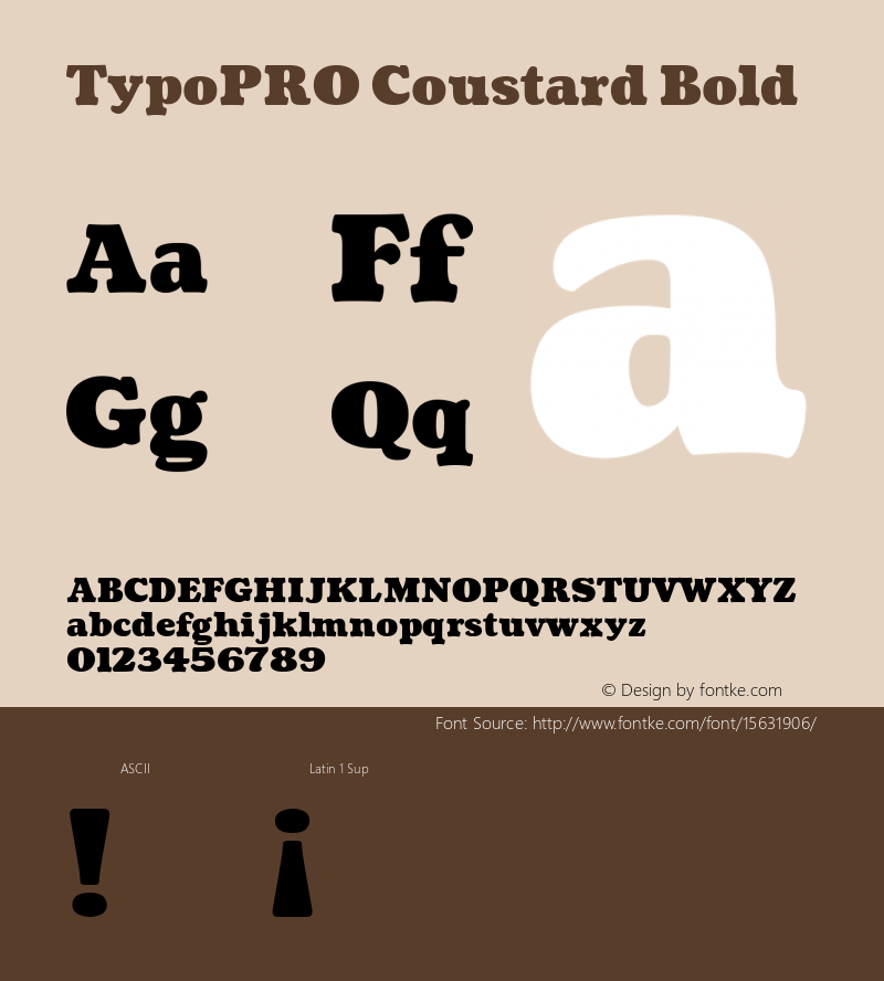 TypoPRO Coustard Bold Version 1.000;图片样张
