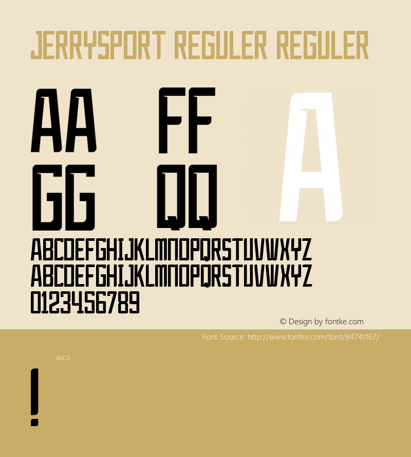 JerrySport Reguler Version 1.000图片样张