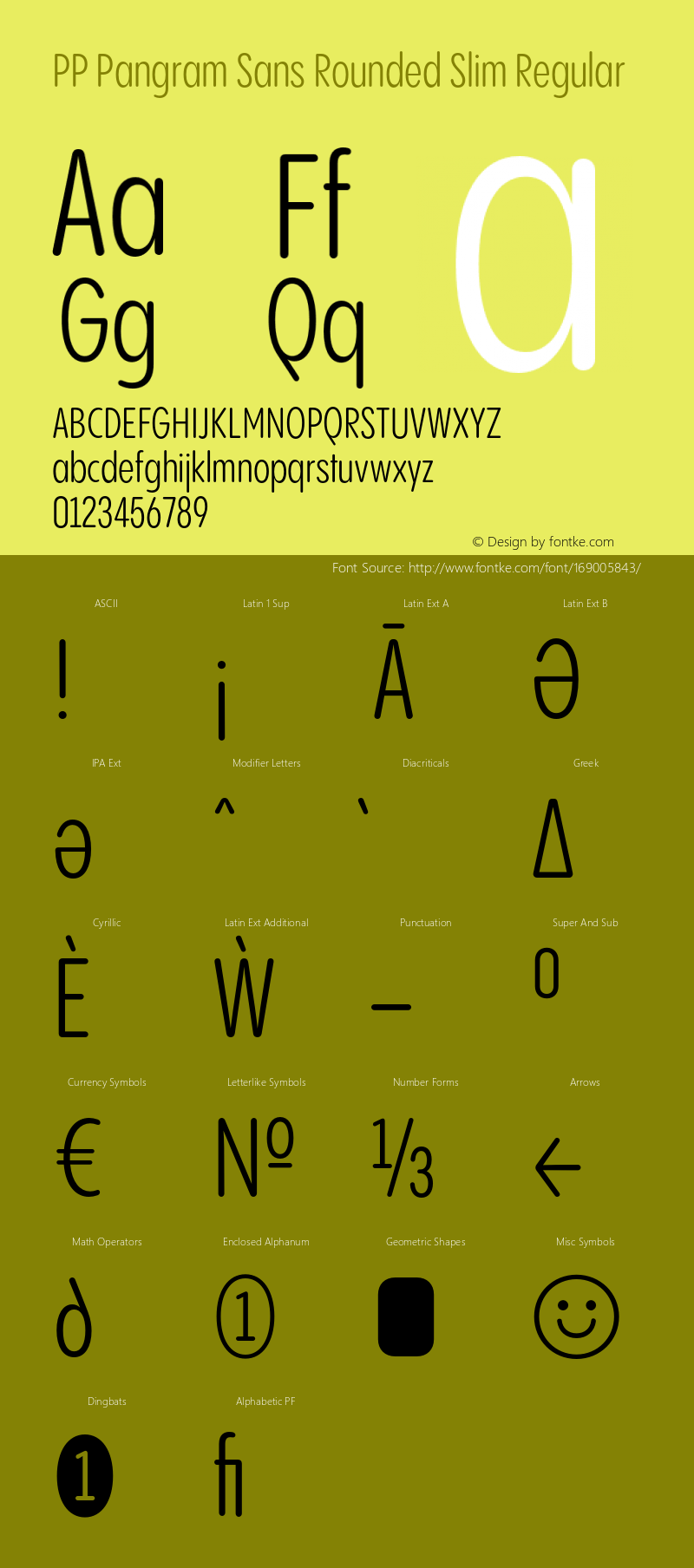 PP Pangram Sans Rounded Slim Regular Version 1.100 | FøM fixed图片样张