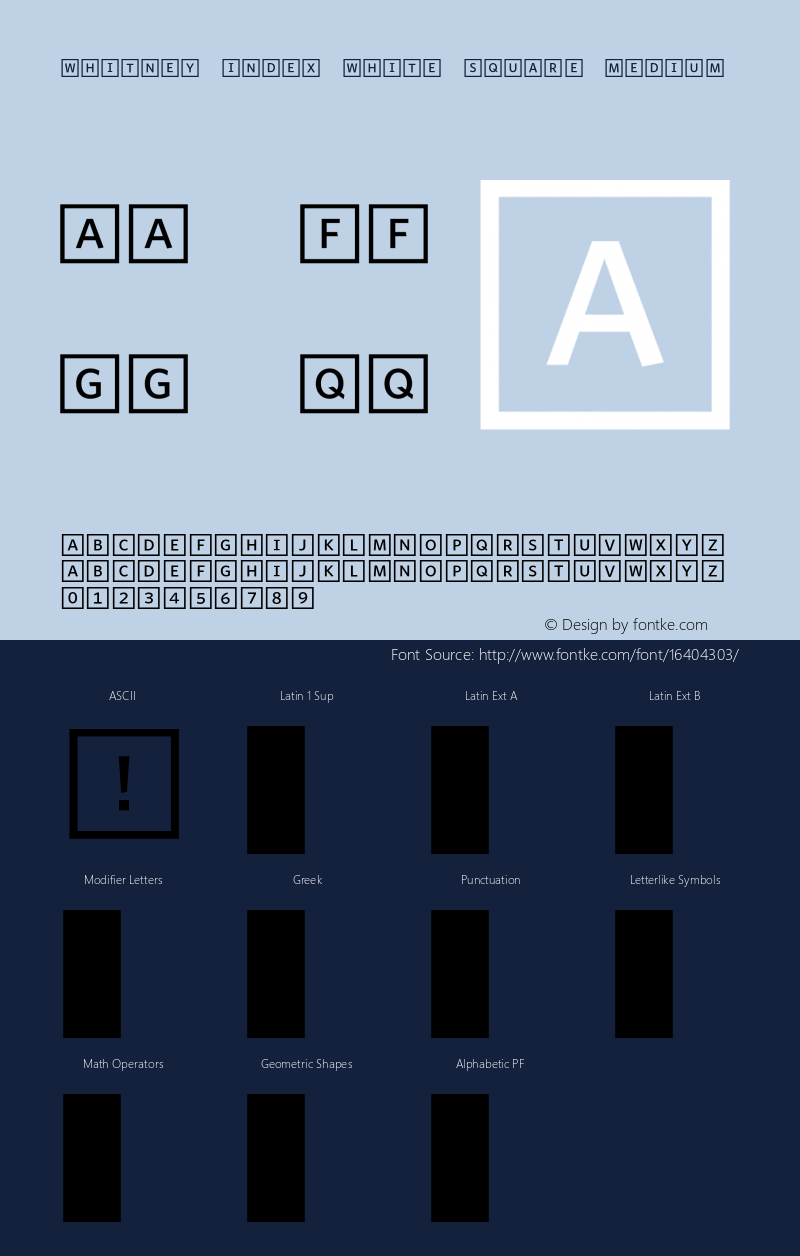 Whitney Index White Square Medium Version 1.3 Basic图片样张