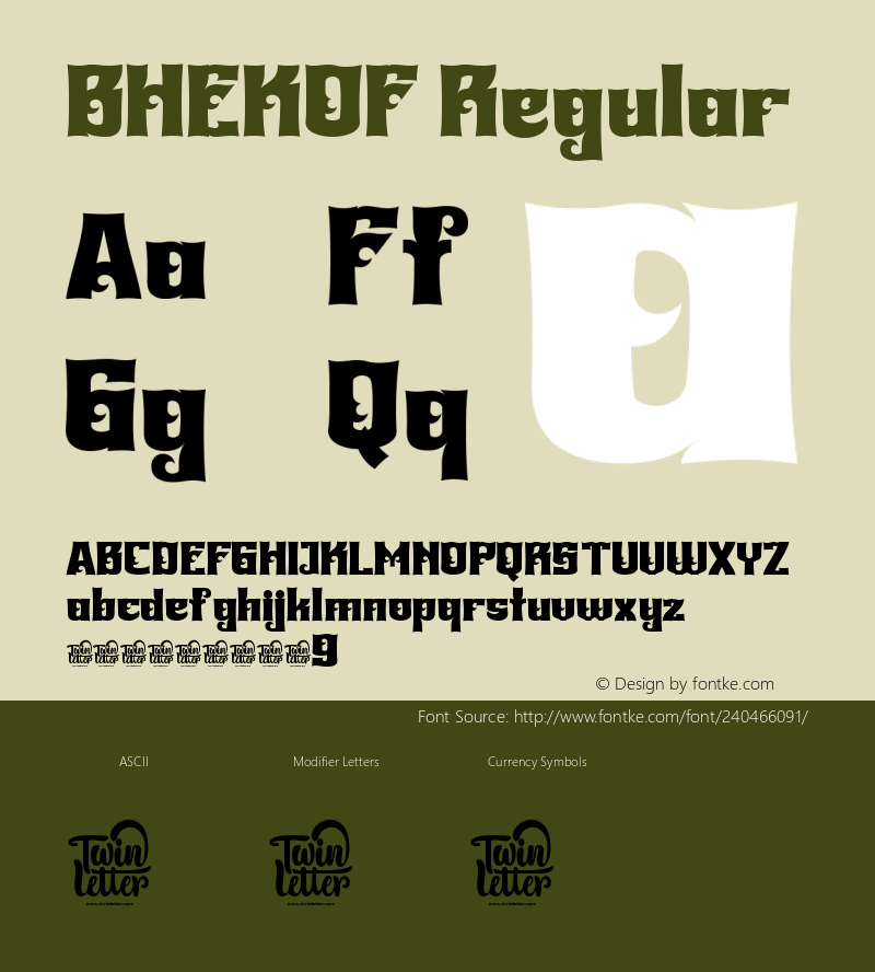 BHEKOF-Regular Version 1.000图片样张
