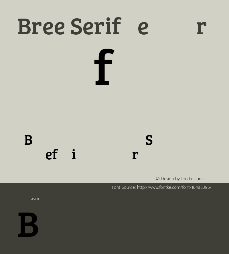 Bree Serif Regular Version 1.001图片样张