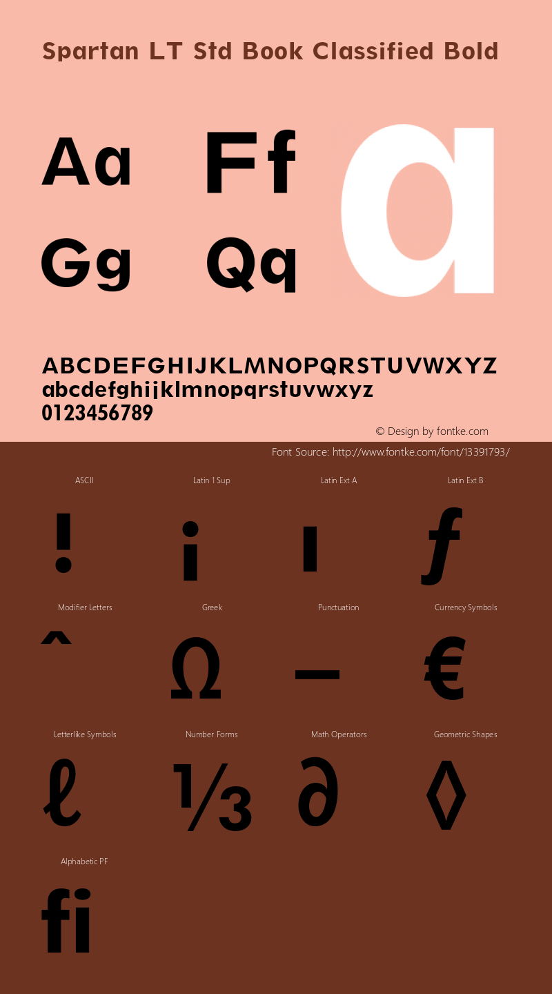 Spartan LT Std Book Classified Bold OTF 1.029;PS 001.000;Core 1.0.33;makeotf.lib1.4.1585图片样张