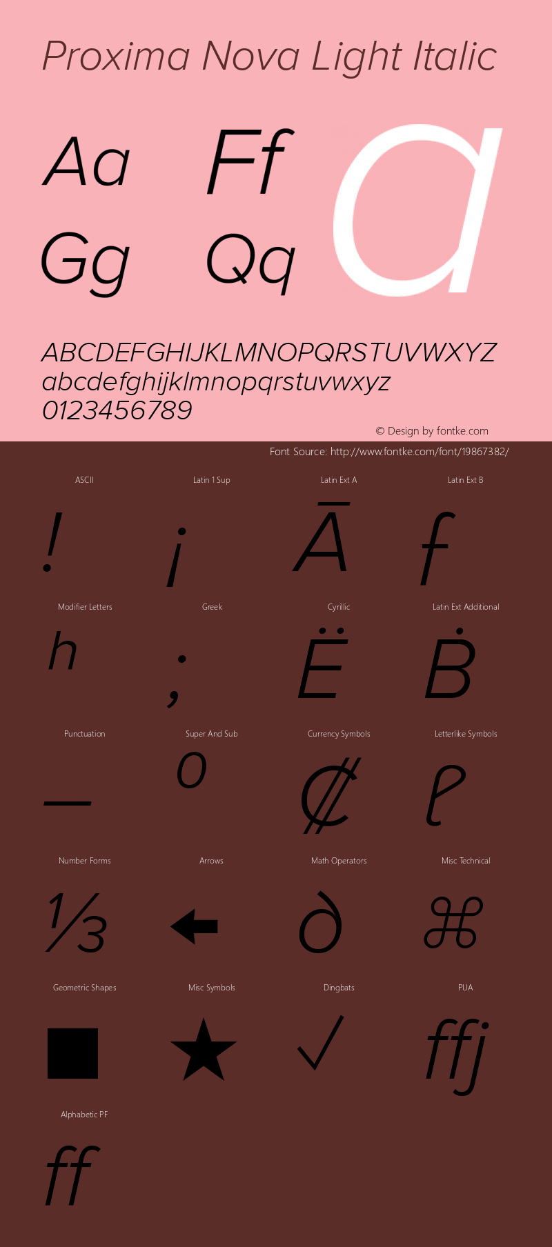 Proxima Nova Light Italic Version 2.003图片样张