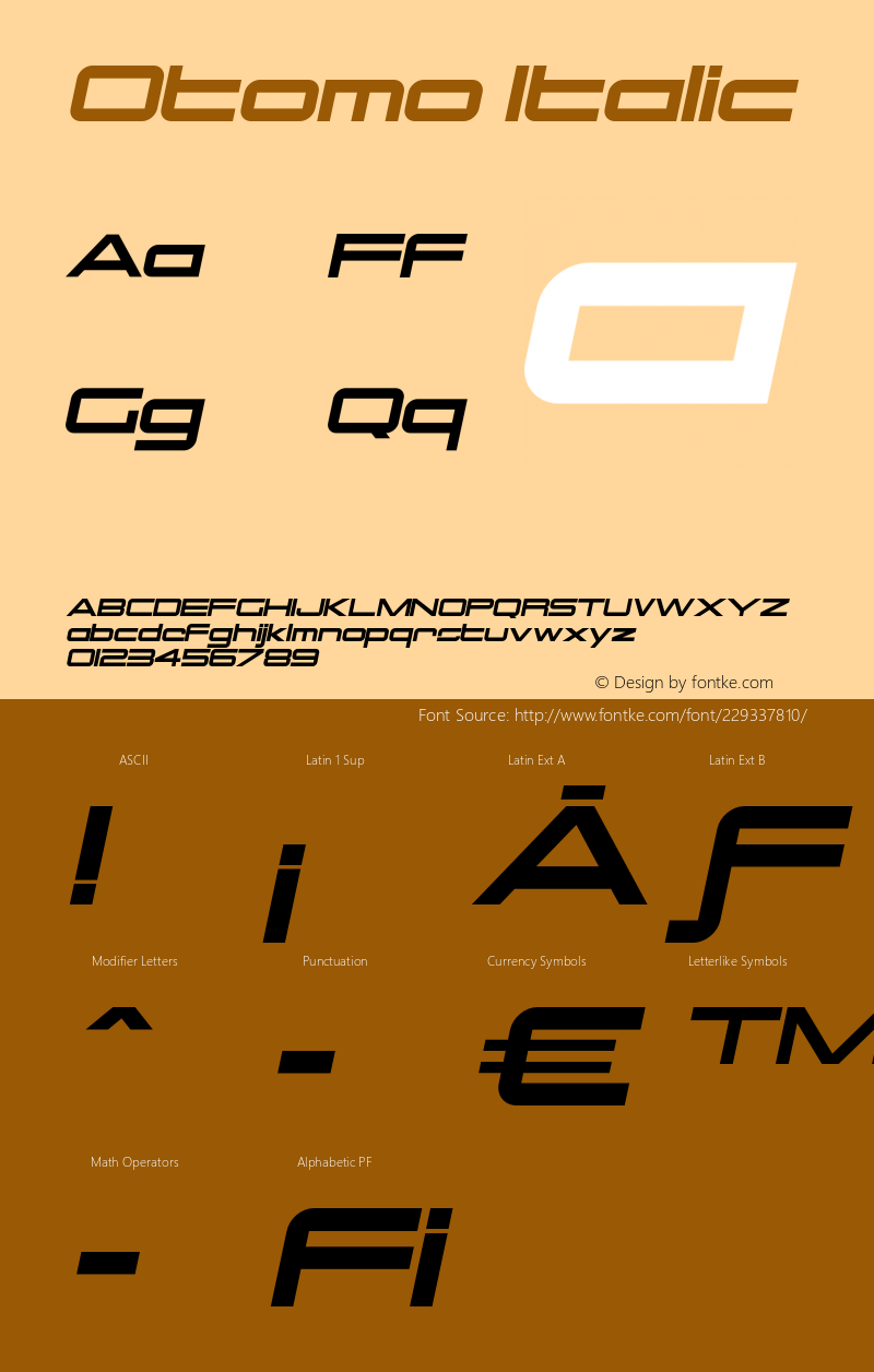 Otomo-Italic 1.000图片样张