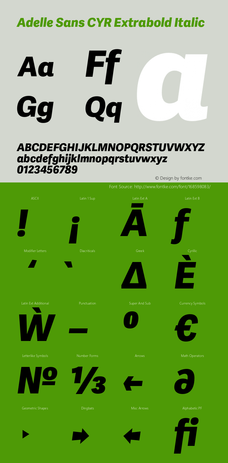 Adelle Sans CYR Extrabold Italic Version 3.000;hotconv 1.0.109;makeotfexe 2.5.65596图片样张