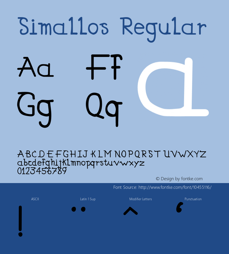 Simallos Regular Version 1.002 2012图片样张