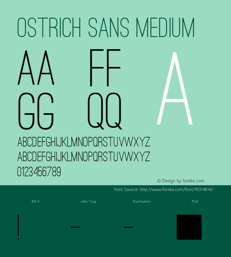 Ostrich Sans Medium Version 1.000图片样张