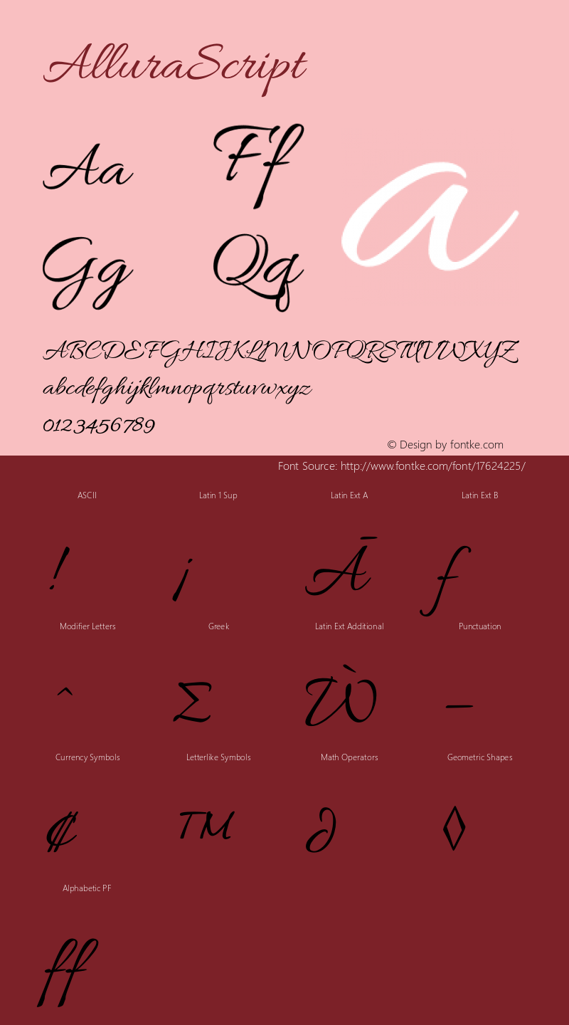 AlluraScript ☞ Version 2.000;com.myfonts.easy.typesetit.allura.script.wfkit2.version.4xwb图片样张