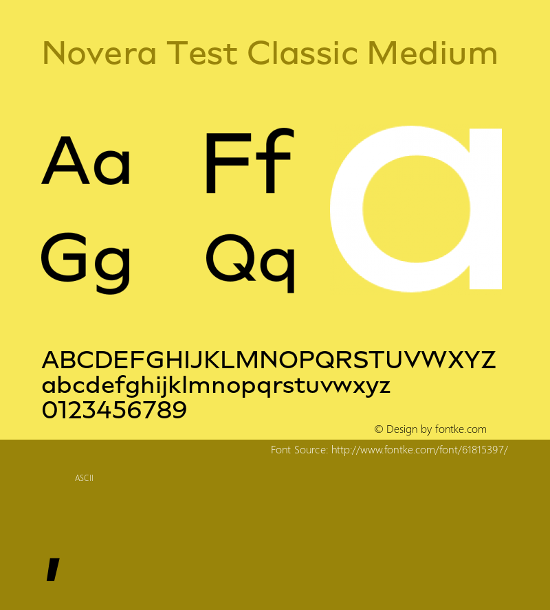 Novera Test Classic Medium Version 1.000;hotconv 1.0.109;makeotfexe 2.5.65596图片样张
