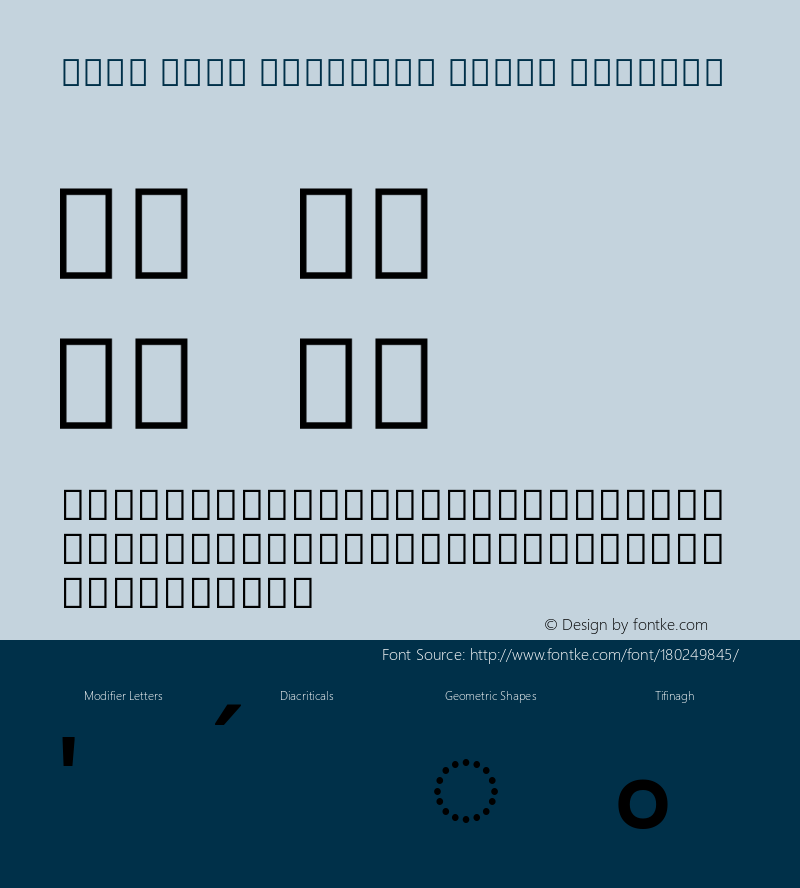 Noto Sans Tifinagh Adrar Regular Version 2.002; ttfautohint (v1.8.4) -l 8 -r 50 -G 200 -x 14 -D tfng -f none -a qsq -X 