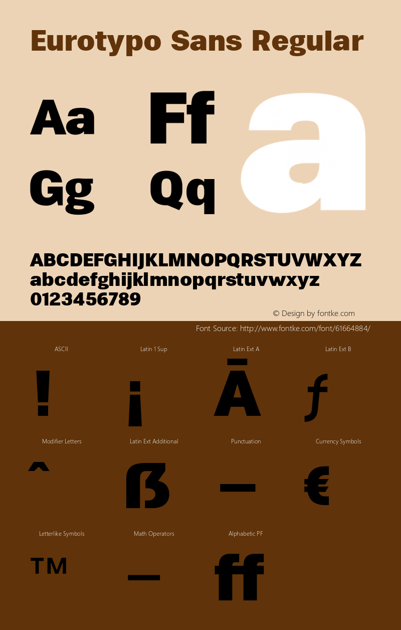 Eurotypo Sans W03 Expan Black Version 1.00图片样张