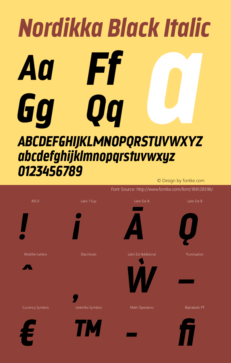 Nordikka-BlackItalic Version 1.000图片样张