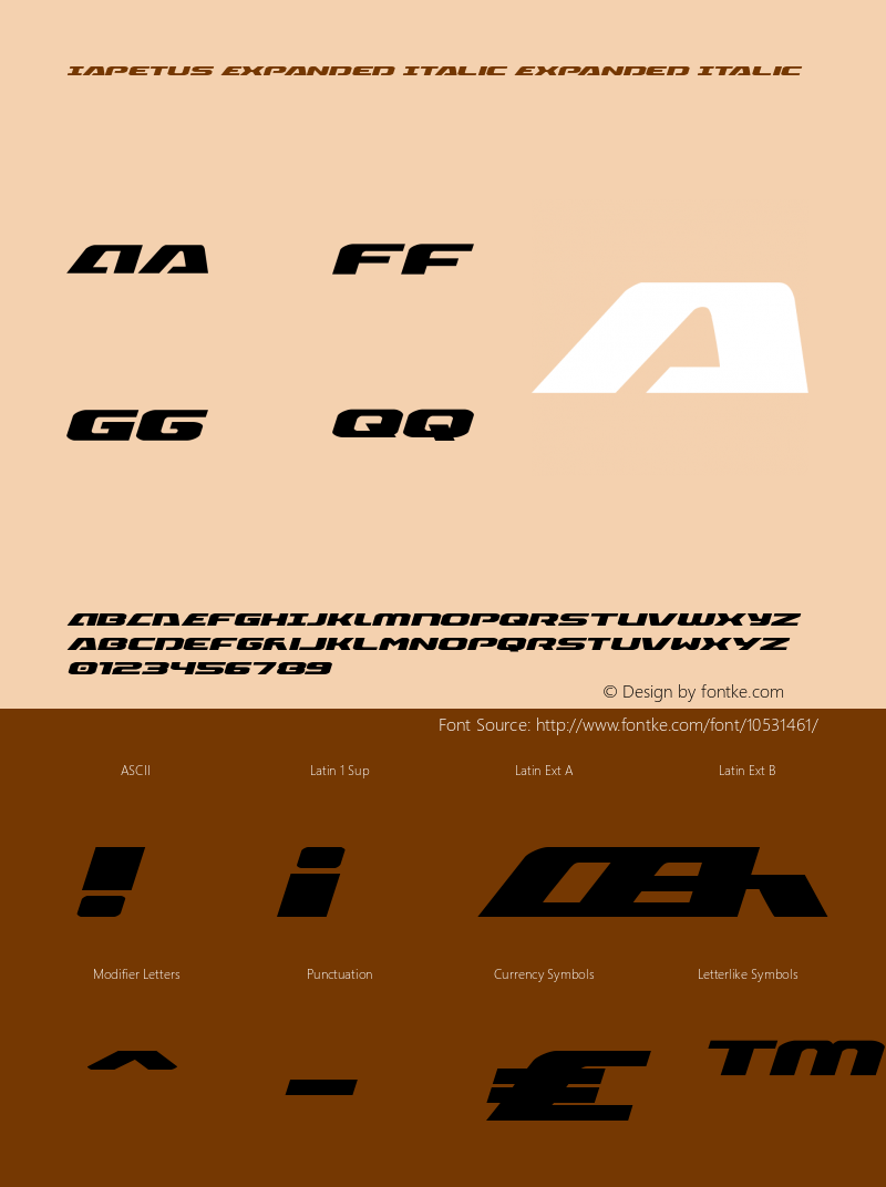 Iapetus Expanded Italic Expanded Italic Version 1.0; 2013图片样张