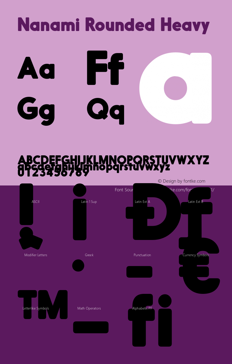 Nanami Rounded Heavy Version 1.003;com.myfonts.thinkdust.nanami-rounded.heavy.wfkit2.43NR图片样张