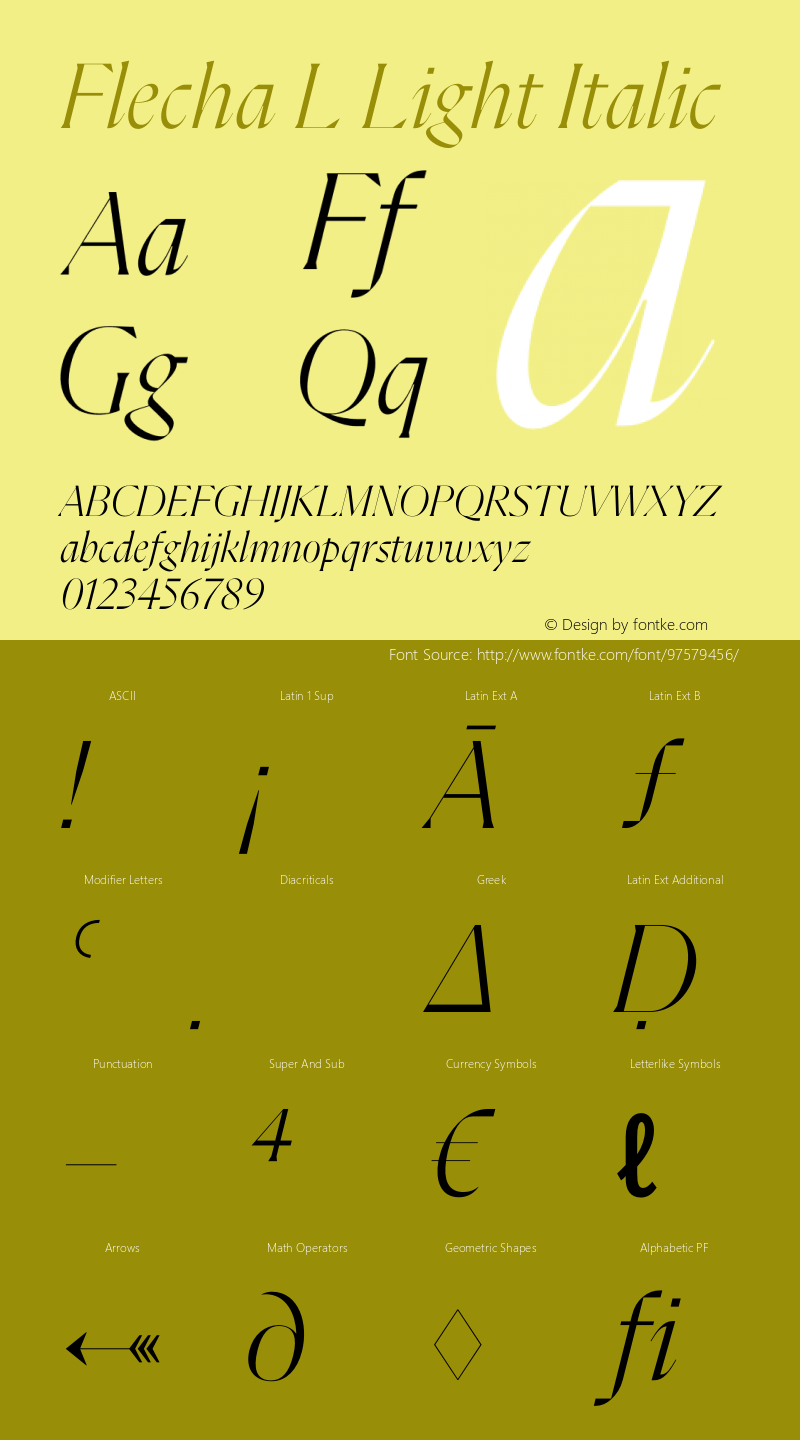 Flecha L Light Italic Version 2.001 | w-rip DC20200410图片样张