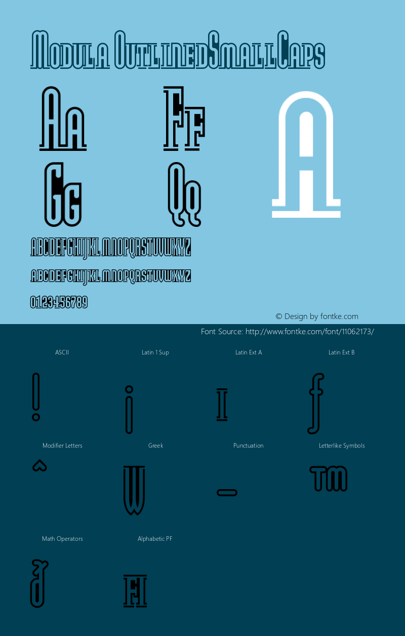 Modula OutlinedSmallCaps Version 001.000图片样张