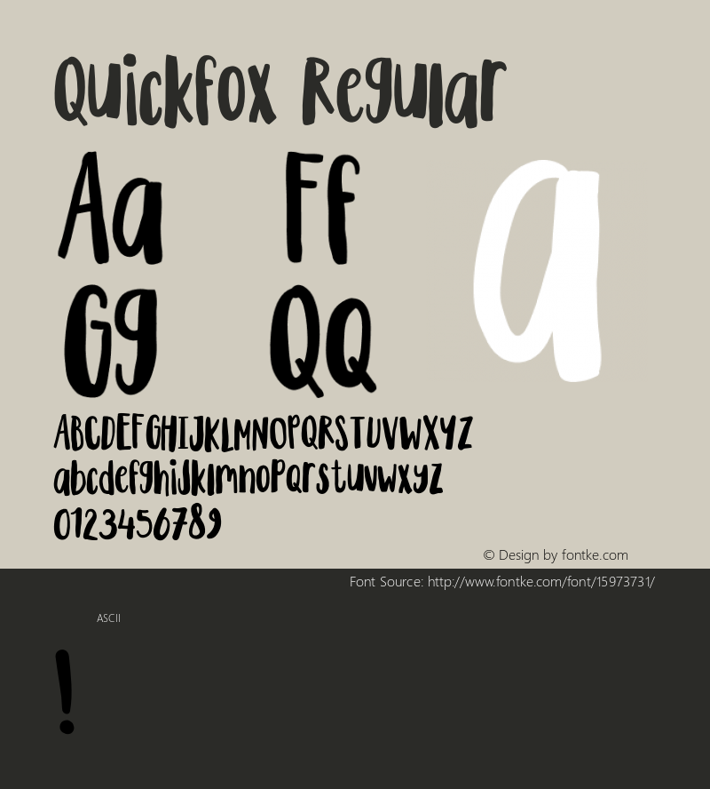 Quickfox Regular Version 001.000图片样张