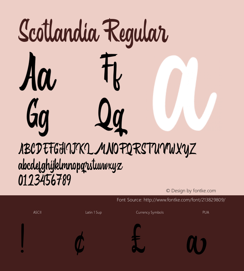 Scotlandia Version 1.00;December 1, 2020;FontCreator 13.0.0.2683 64-bit图片样张