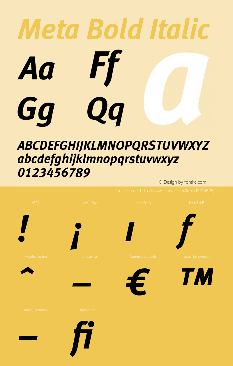 Meta Bold Italic 004.301图片样张